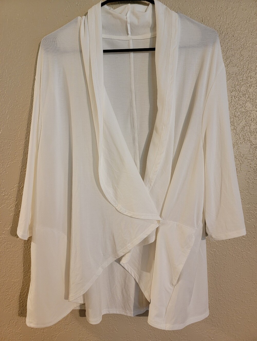 Baleaf Cream Draped Open-Front Women's Cardigan, One Button Closure